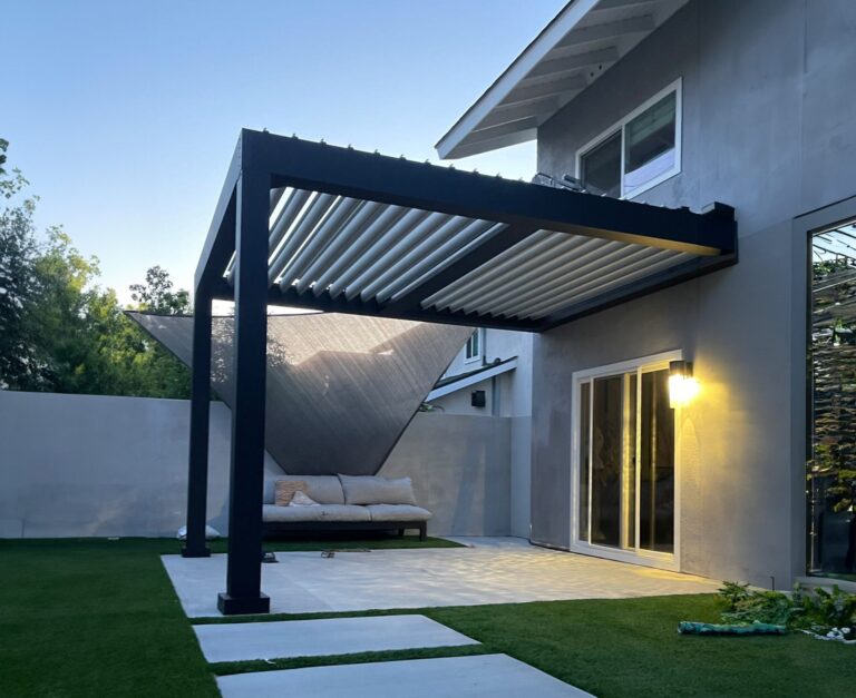 Motorized Pergola Attached to House in Colorado Springs